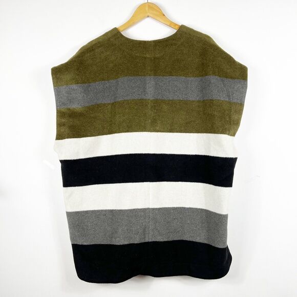 Lucky Brand Vest Poncho Blanket Cape Womens One Size Striped Open Front Western - Picture 2 of 9